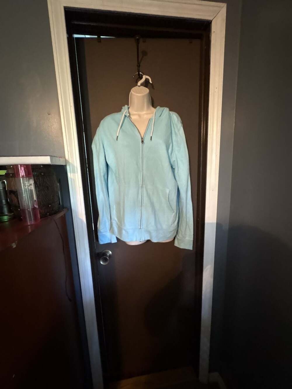 Arizona Jean Co. Women's Light Blue Full Zip Hoodie Size L